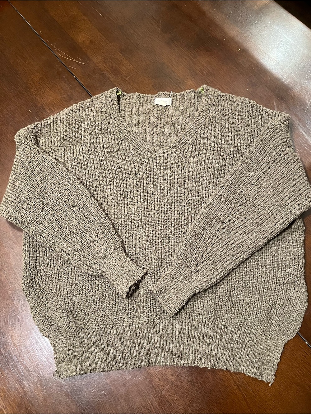 Debut - size XS - olive green V Neck Sweater